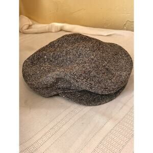 Vtg United Hatters Men’s Tweed Drivers Cap Size L Union Made Plaid Taxi Driver